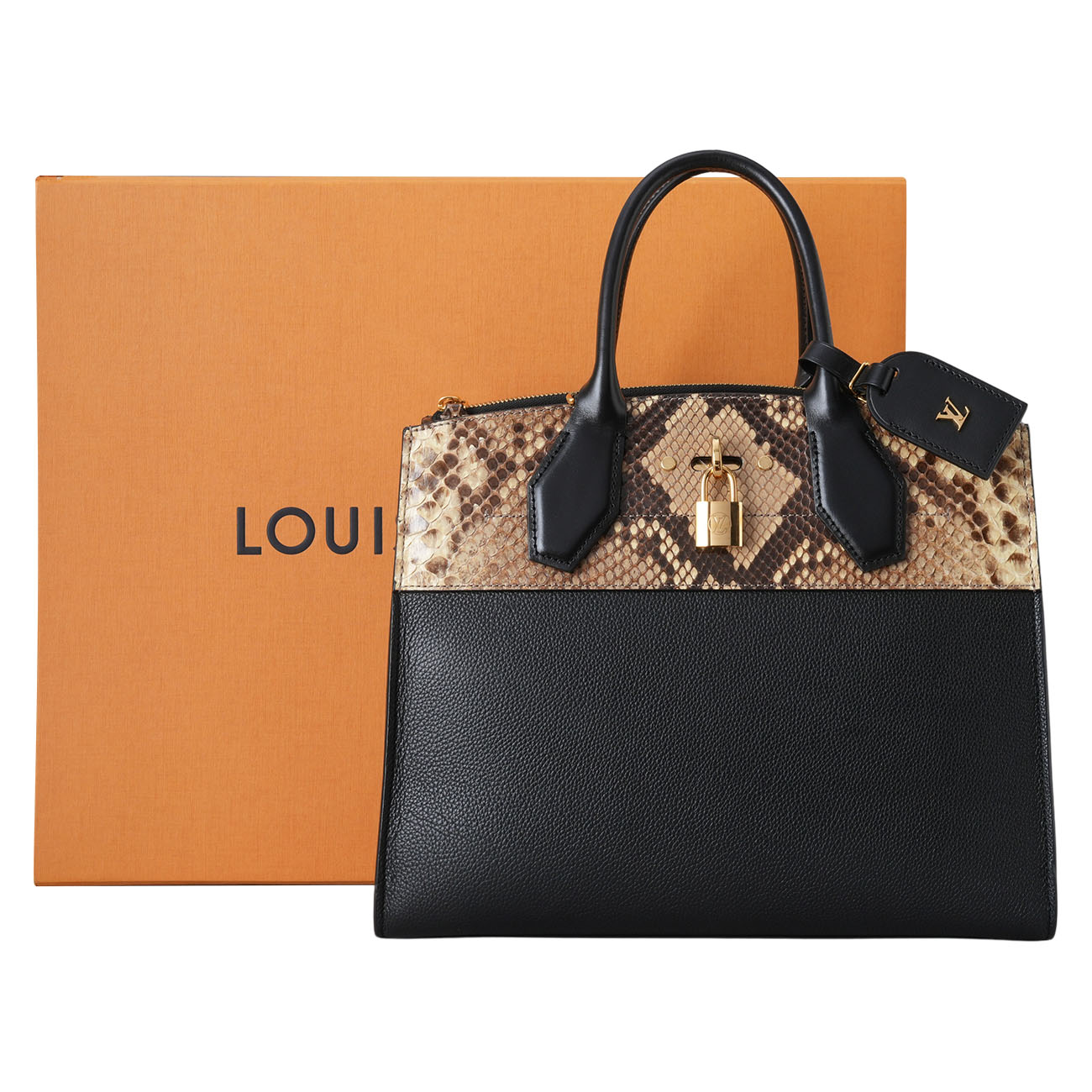LOUIS VUITTON(USED)루이비통  N96235 파이톤 시티 스티머 MM